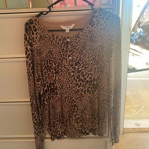 Cheetah Print Button up Cardigan